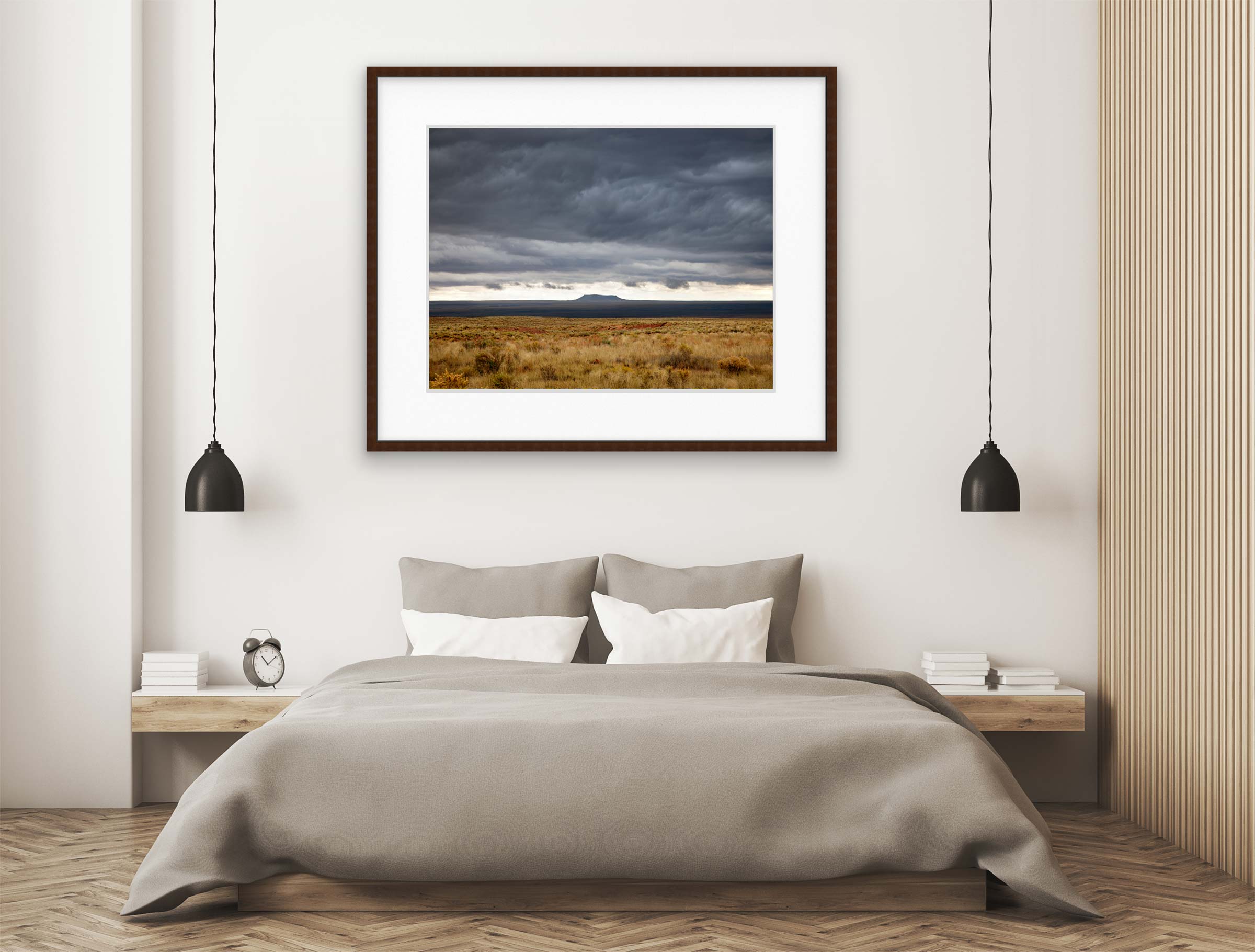 Distant Butte in Storm